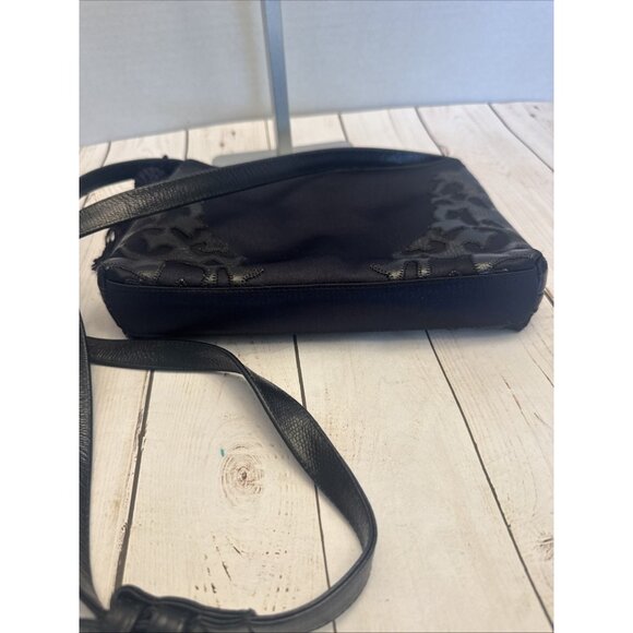 Vintage Sharif USA Navy Satin Evening Shoulder Crossbody Purse 10x7x2” VGUC - Picture 4 of 5